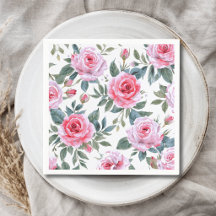 Patrón de acuarela floral elegante de rosa rosa