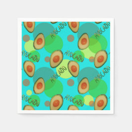 Servilleta De Papel Patrón de aguacate fresco y divertido