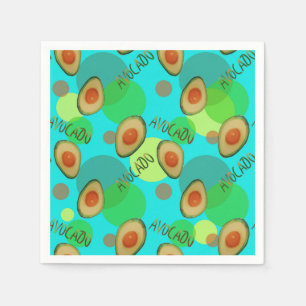 Servilleta De Papel Patrón de aguacate fresco y divertido