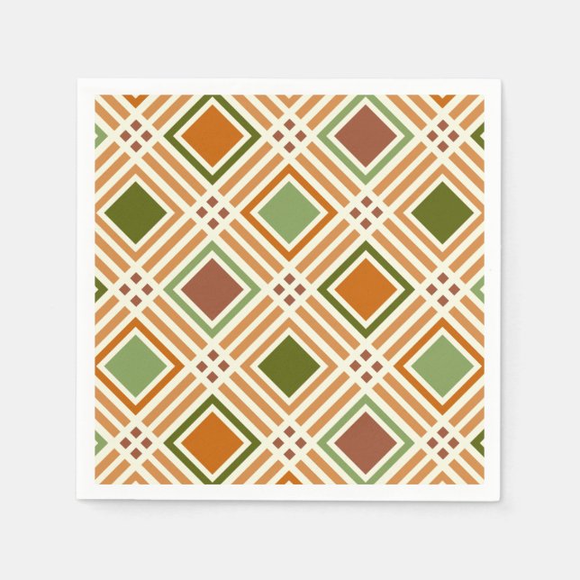 Servilleta De Papel Patrón de algas de arcilla (Anverso)