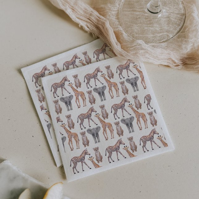 Servilleta De Papel Patrón de animales de bebé Safari (Subido por el creador)