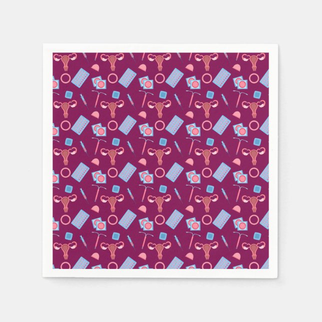 Servilleta De Papel Patrón de anticoncepción feminista (Anverso)