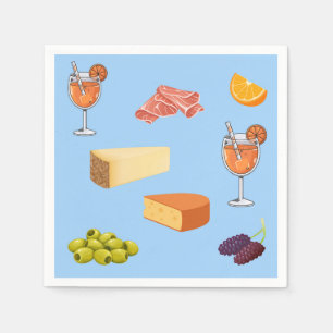 Servilleta De Papel Patrón de Aperol y Queso