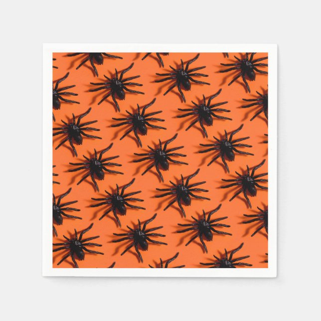 Servilleta De Papel Patrón de araña de Halloween (Anverso)