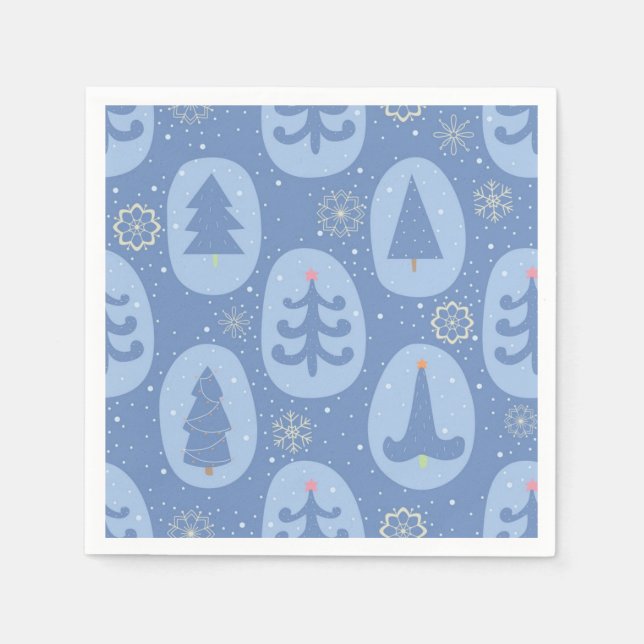 Servilleta De Papel patrón de árbol de Navidad (Anverso)