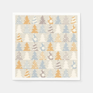 Servilleta De Papel patrón de árbol de Navidad