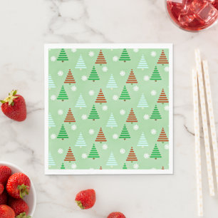 Servilleta De Papel Patrón de árbol de Navidad decorativo