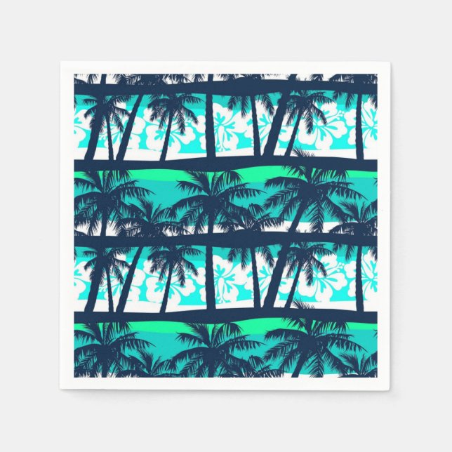 Servilleta De Papel Patrón de árbol de palma (Anverso)