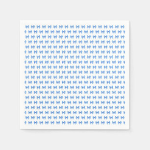 Servilleta De Papel Patrón de arco de gingham azul-blanco