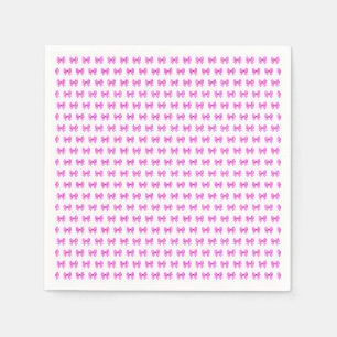 Servilleta De Papel Patrón de arco de gingham rosa-blanco