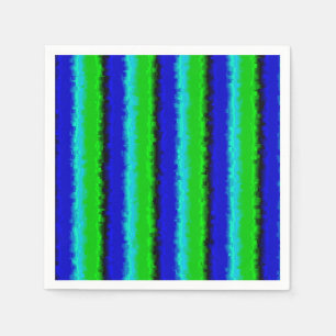 Servilleta De Papel Patrón de arco iris 3D abstracto de azul verde