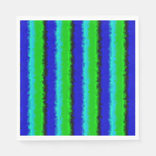 Servilleta De Papel Patrón de arco iris 3D abstracto de azul verde
