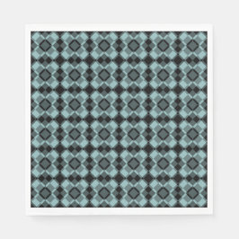 Servilleta De Papel Patrón de Argyle de Cuadros Azules y Negros