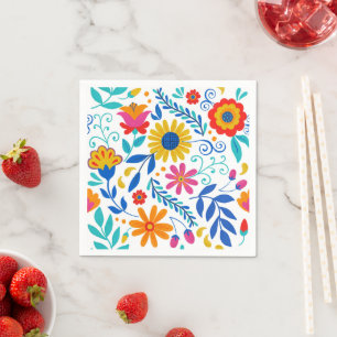 Servilleta De Papel Patrón de arte folclórico mexicano