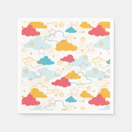 Servilleta De Papel Patrón de arte retro Starry Sky colorido