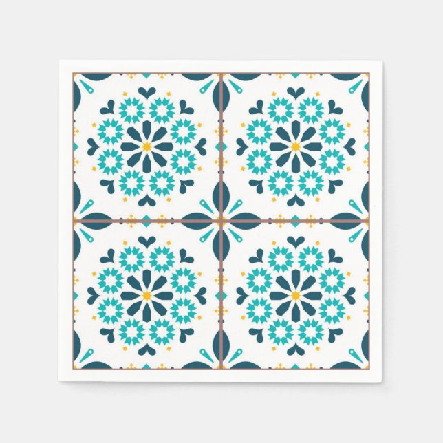 Servilleta De Papel Patrón de azulejos de cerámica (Anverso)