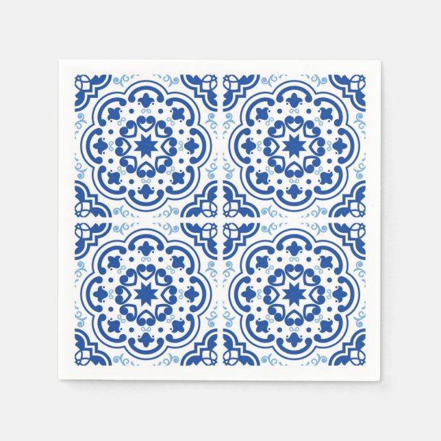 Servilleta De Papel Patrón de azulejos de cerámica (Anverso)