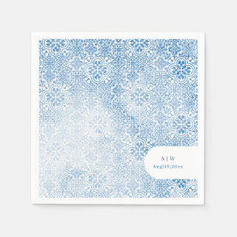 Servilleta De Papel patrón de azulejos mediterráneo