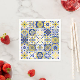 Servilleta De Papel Patrón de azulejos portugueses