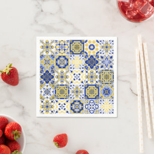Servilleta De Papel Patrón de azulejos portugueses