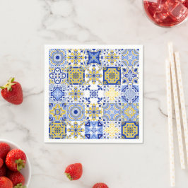 Servilleta De Papel Patrón de azulejos portugueses