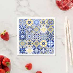 Servilleta De Papel Patrón de azulejos portugueses