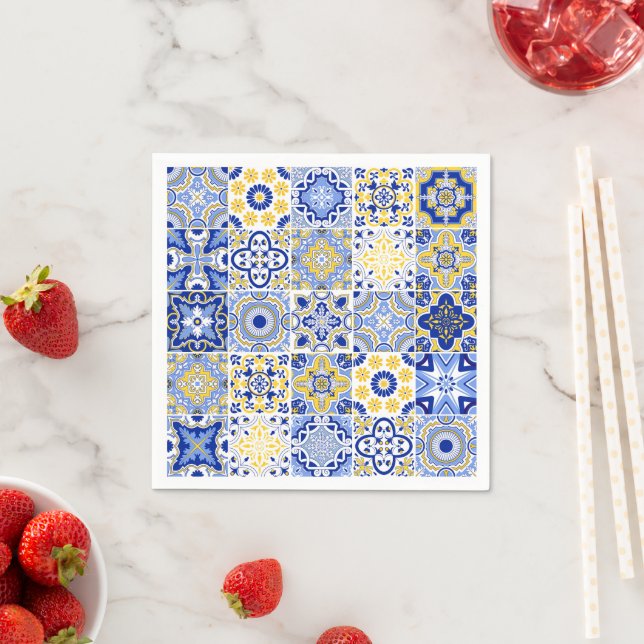 Servilleta De Papel Patrón de azulejos portugueses  (In situ)