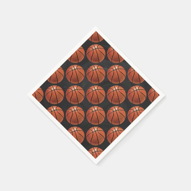 Servilleta De Papel Patrón de baloncesto pintado (Borde)
