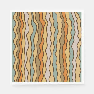 Servilleta De Papel Patrón de banda vertical trippy hippie Groovy 70s