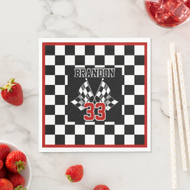 Servilleta De Papel Patrón de bandera a cuadros personalizado genial e
