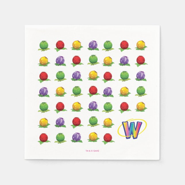 Servilleta De Papel Patrón de Berry azul (Anverso)