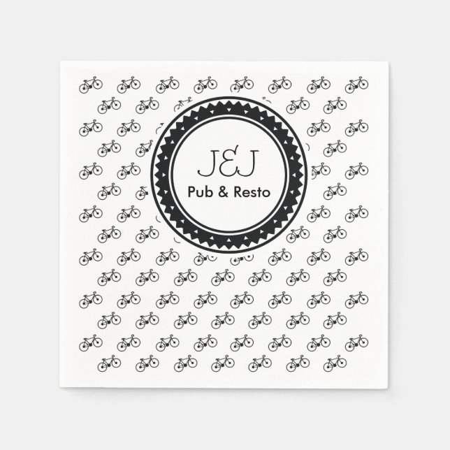 Servilleta De Papel Patrón de bicicletas (Anverso)