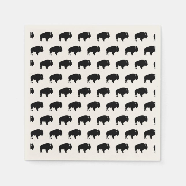 Servilleta De Papel patrón de bisonte (Anverso)