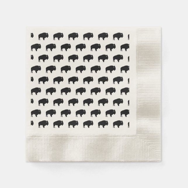 Servilleta De Papel patrón de bisonte (Anverso)