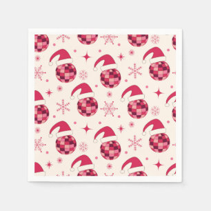 Servilleta De Papel Patrón de bolas de discoteca de Navidad Groovy San