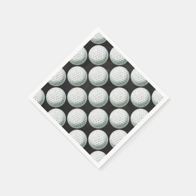 Servilleta De Papel Patrón de bolas de golf pintadas (Borde)