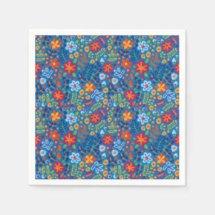 Servilleta De Papel Patrón de bordado floral