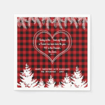 Patrón de búfalo rojo Biblia contra Navidades Pine