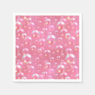 Servilleta De Papel Patrón de burbujas rosadas