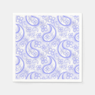 Servilleta De Papel Patrón de cachemira monocromo lila gris blanco.