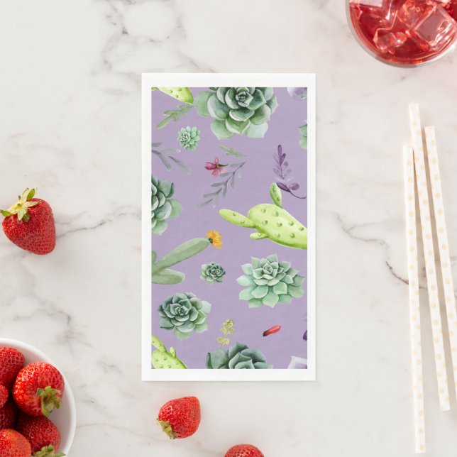 Servilleta De Papel Patrón de cactus 7 (In situ)