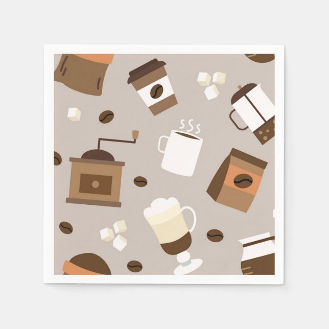 Servilleta De Papel Patrón de café (Anverso)