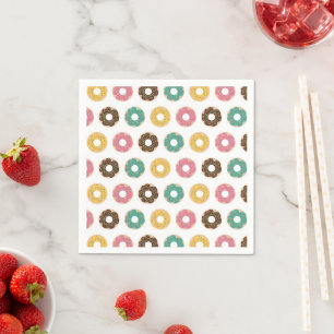 Servilleta De Papel Patrón de café y donut 