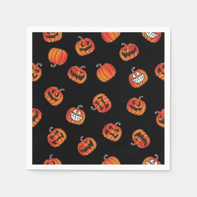 Servilleta De Papel Patrón de calabaza (Anverso)