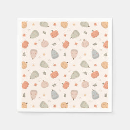 Servilleta De Papel Patrón de calabaza de piel feliz - servilletas de