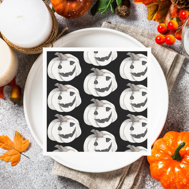Servilleta De Papel Patrón de calabaza espeluznante | Feliz Halloween (Subido por el creador)