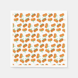 Servilleta De Papel Patrón de calabaza otoño otoño Naranja verde