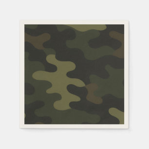 Servilleta De Papel Patrón de Camuflaje en Negrita para Entusiastas de