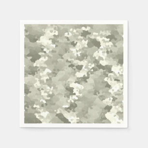 Servilleta De Papel Patrón de Camuflaje Gris