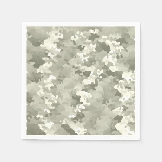 Servilleta De Papel Patrón de Camuflaje Gris (Anverso)
